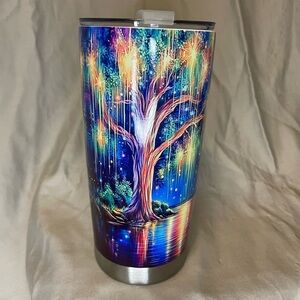 Colorful Tree Design Tumbler